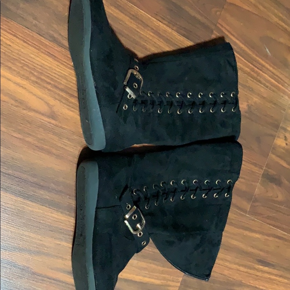 Girls black dress boots